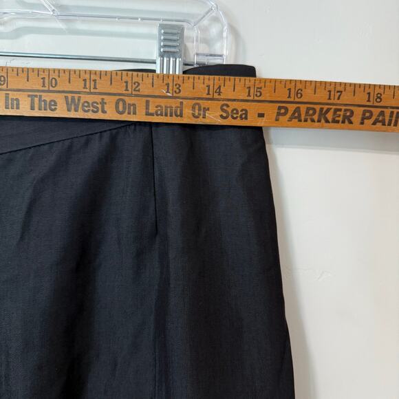 Max Mara Women's Trouser Pants Pleat Front High Rise Black Wool Made in Italy 12 - Picture 8 of 9